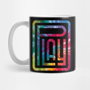 TIE DYE lettering Play Mug